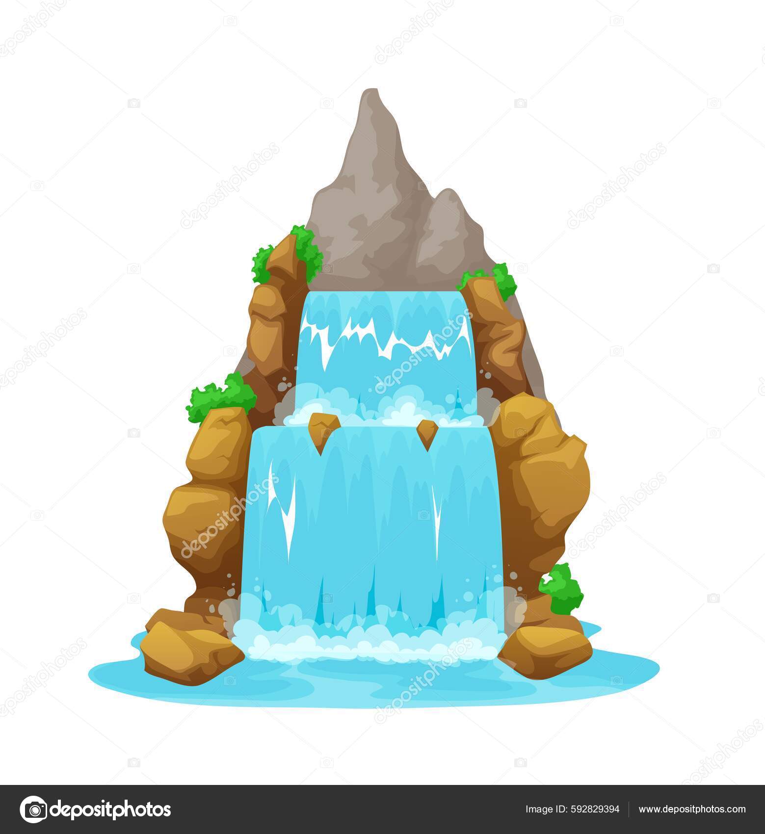 cartoon waterfall