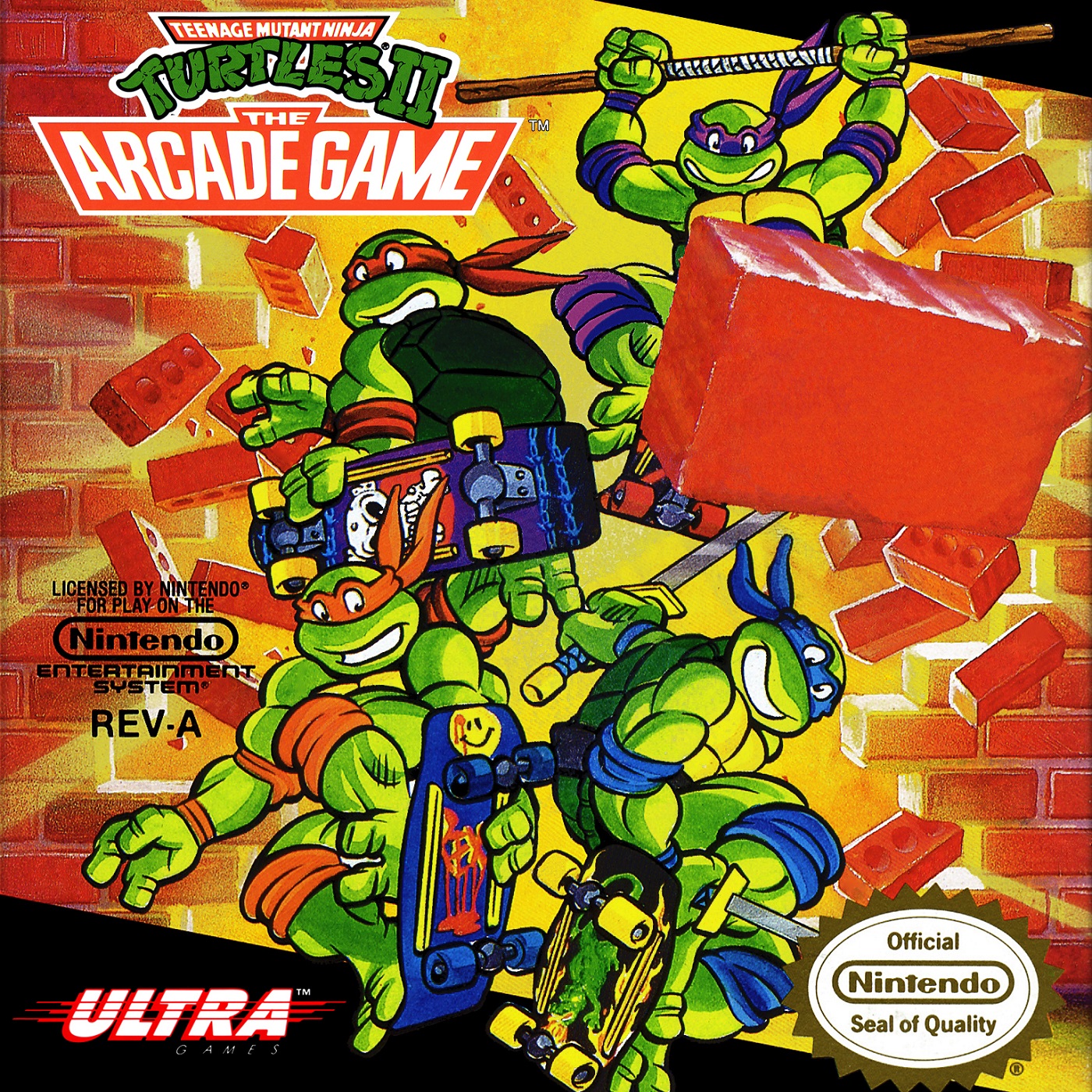 ninja turtles 2 arcade game nes