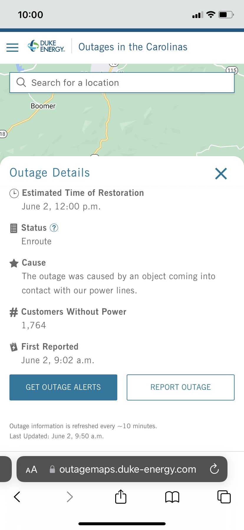 duke energy outage alerts