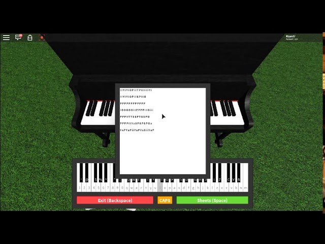 roblox piano sheets