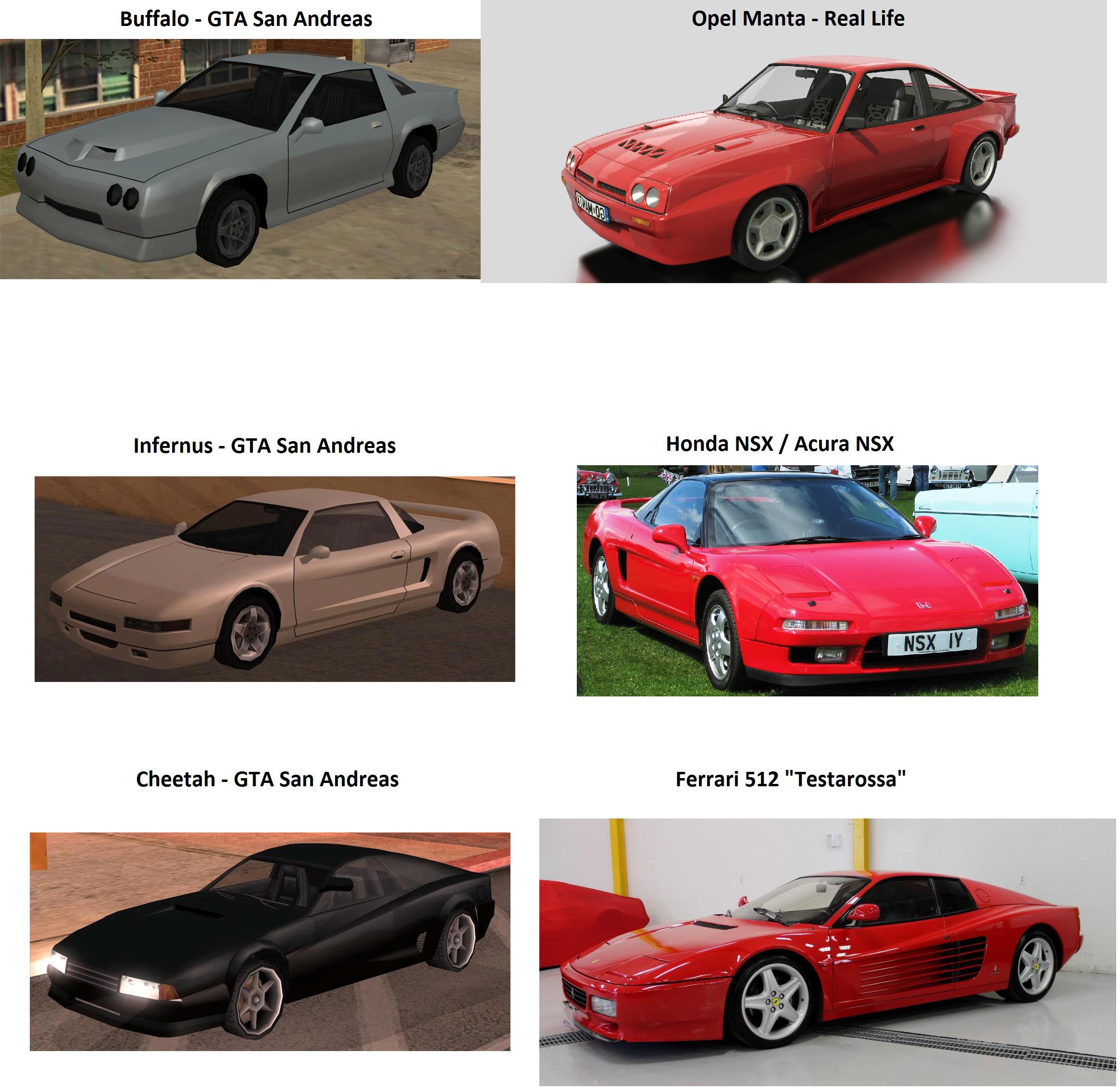 gta san andreas vehicles