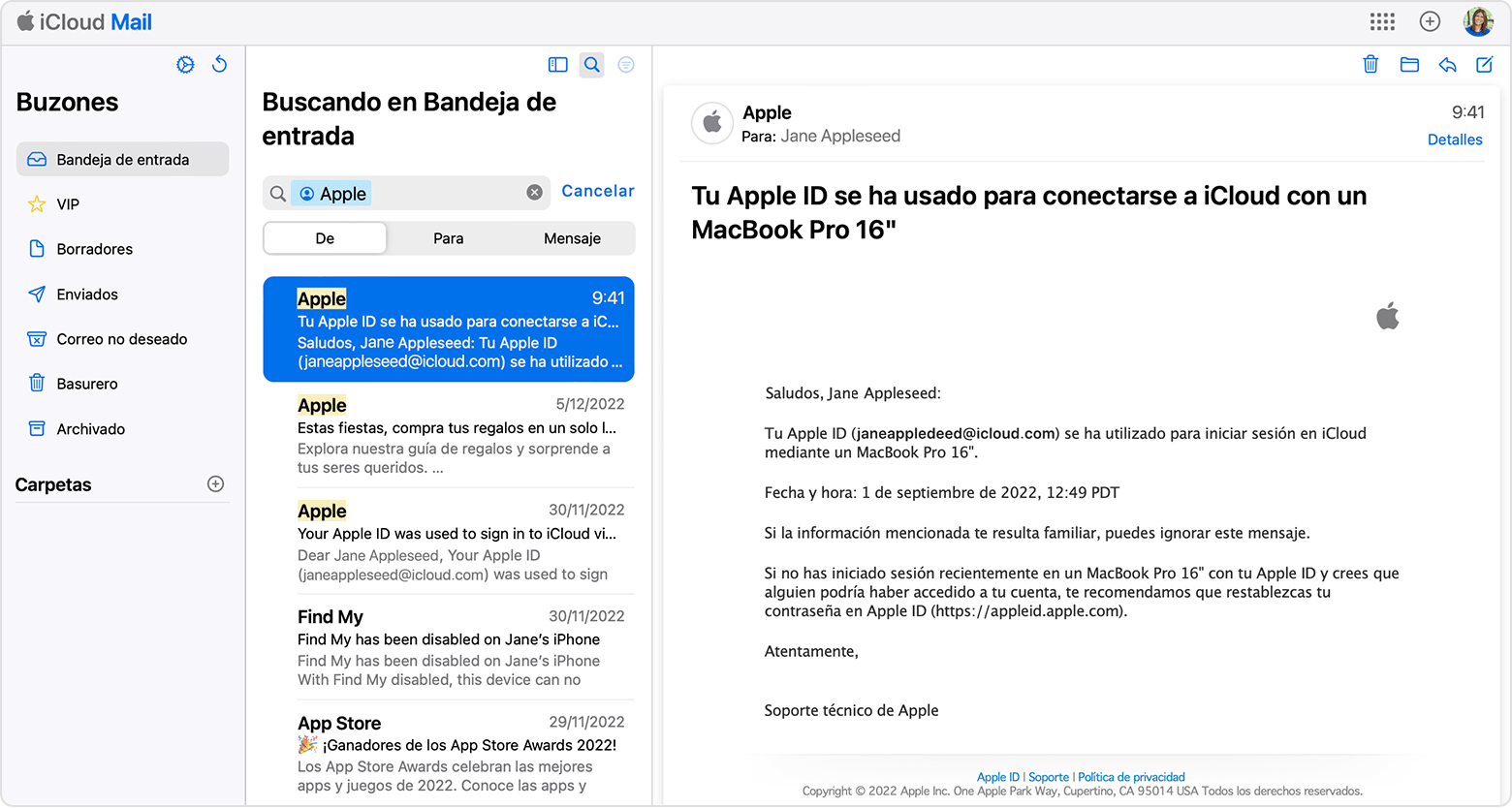 mail con icloud