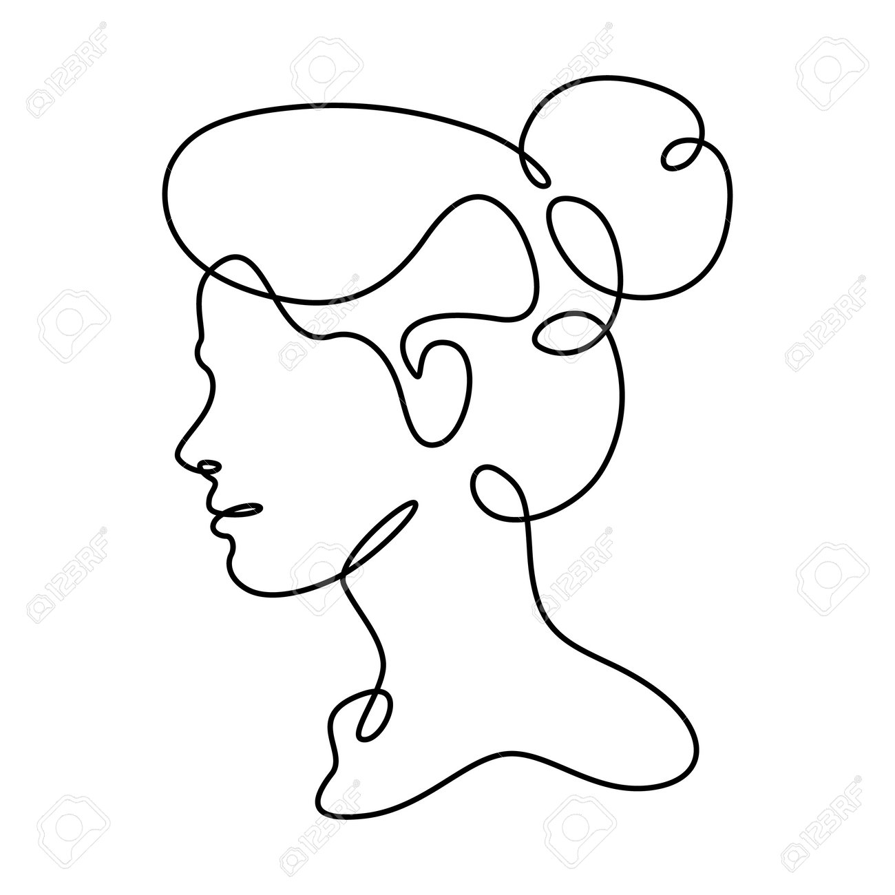 dibujo de silueta de mujer