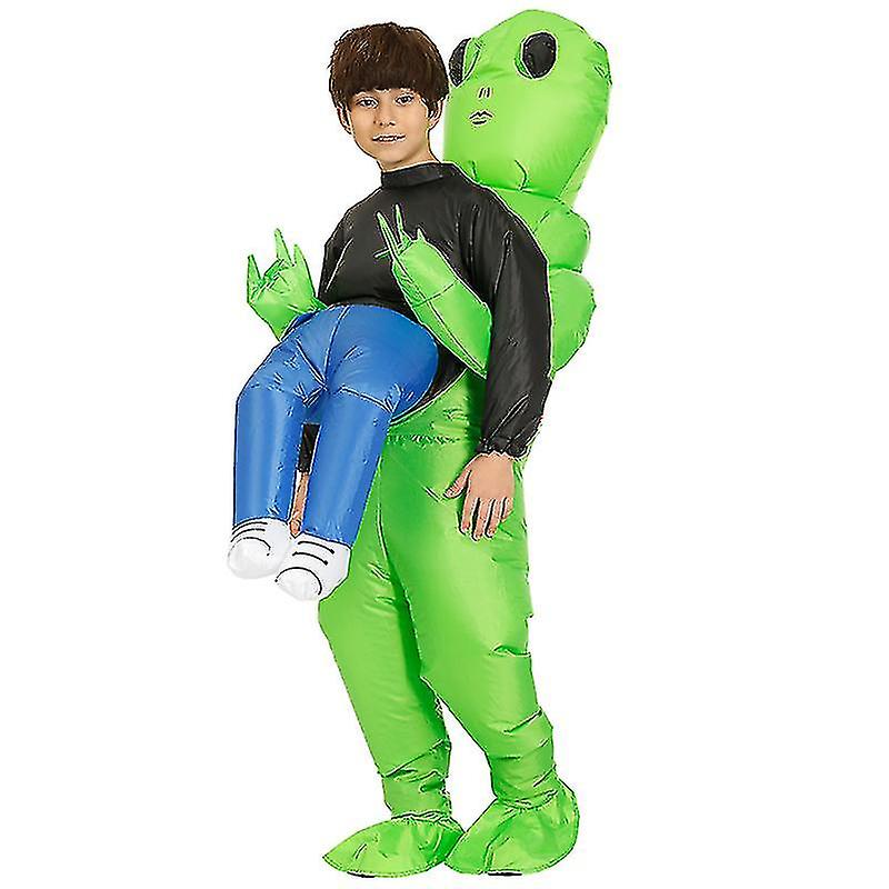 green inflatable alien
