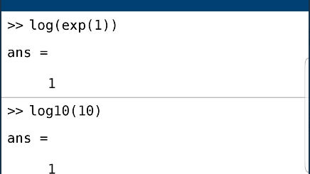 natural logarithm in matlab