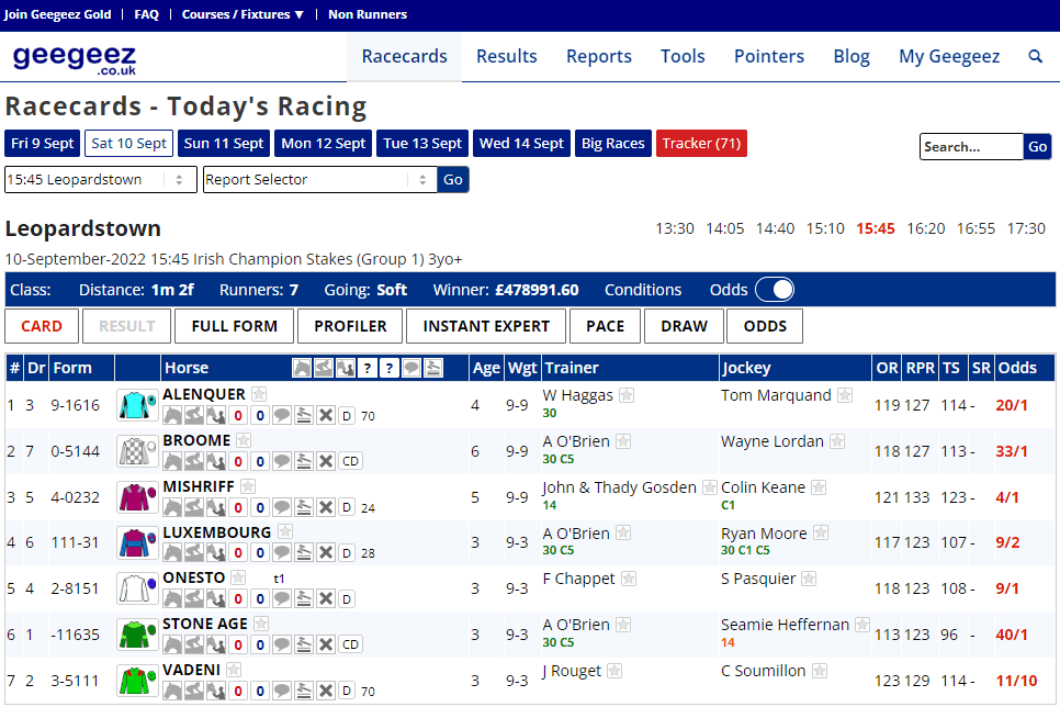 todays racecards - horse racing