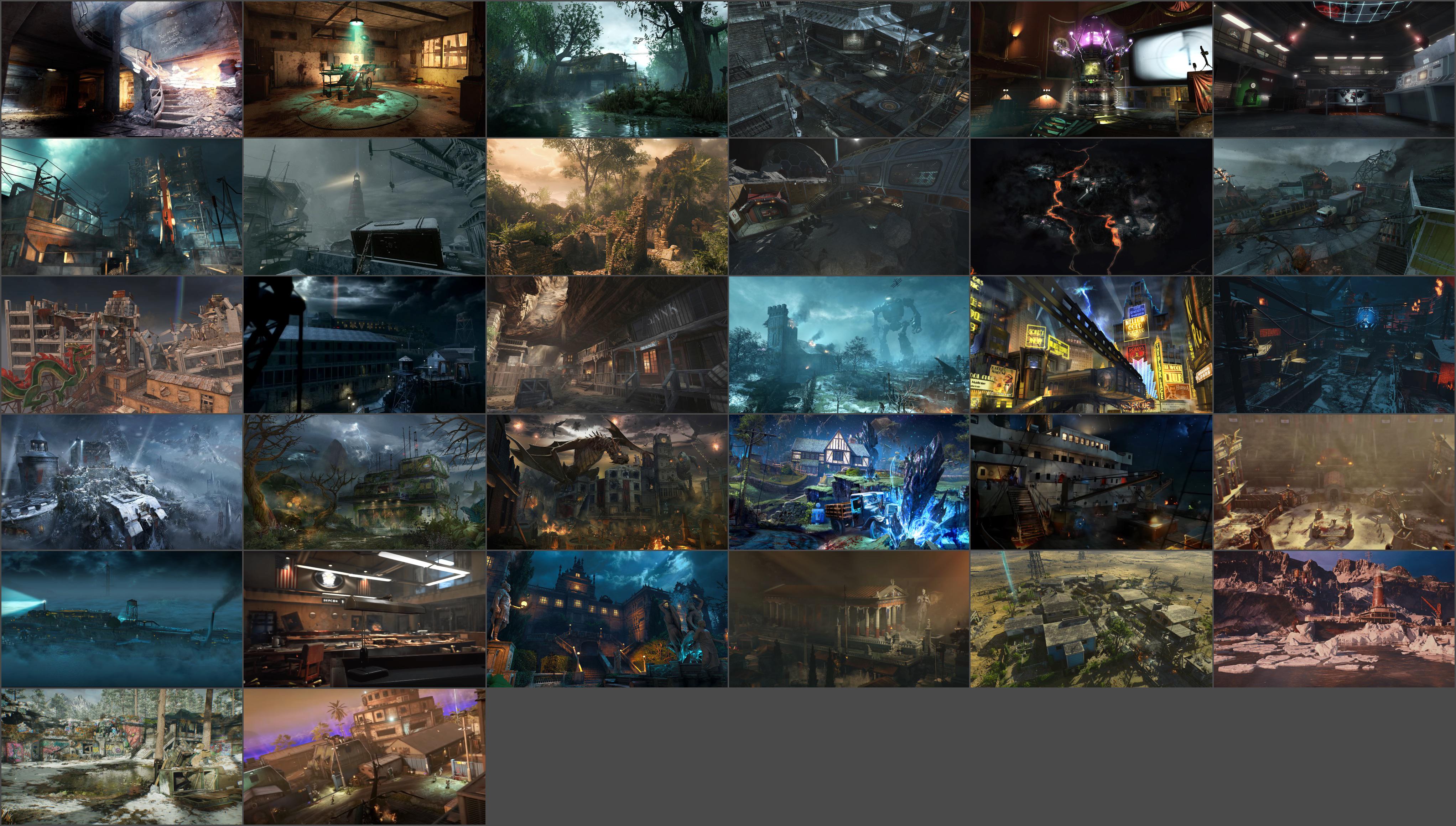 every cod zombies map