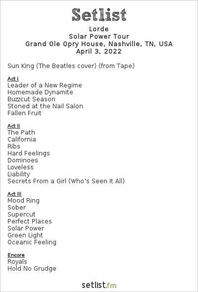 lorde setlist