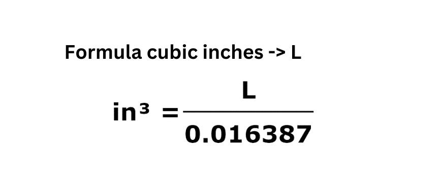 liter to cubic inch