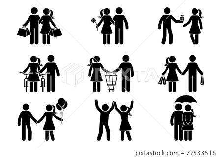 man and woman stick figure