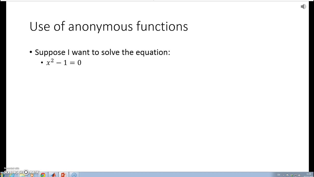 anonymous function matlab