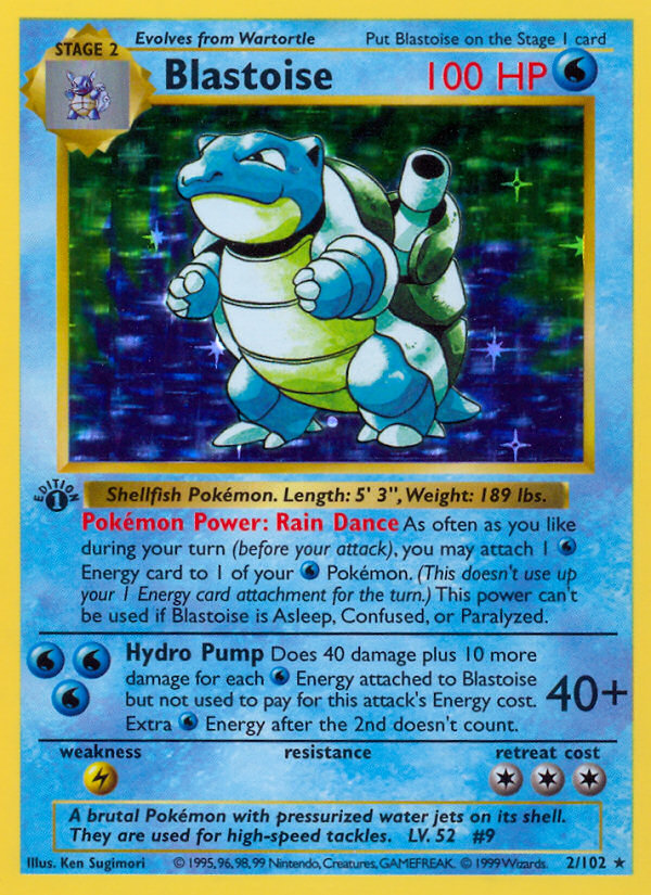 1st edition blastoise