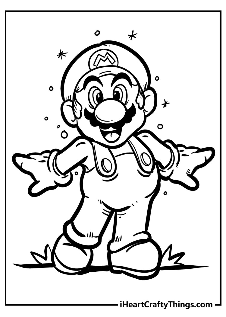 printable mario coloring pages