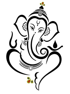 drawing of ganesh bhagwan