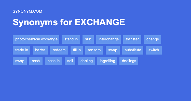 exchange antonym