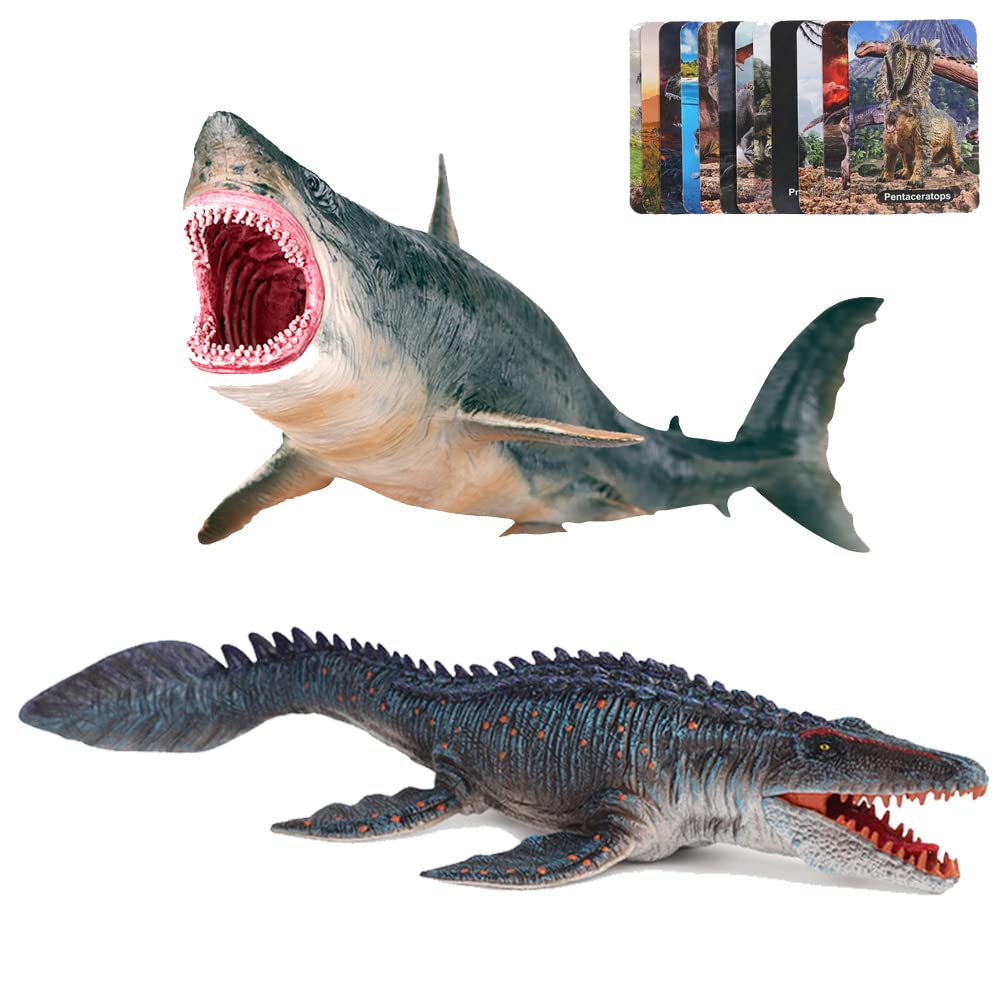 megalodon y mosasaurus