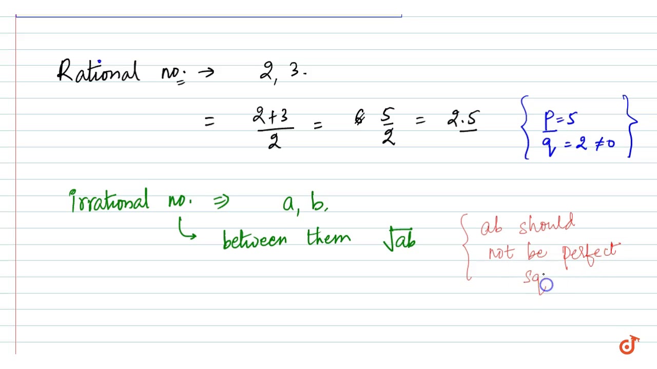 find at least two irrational numbers between 2 and 3