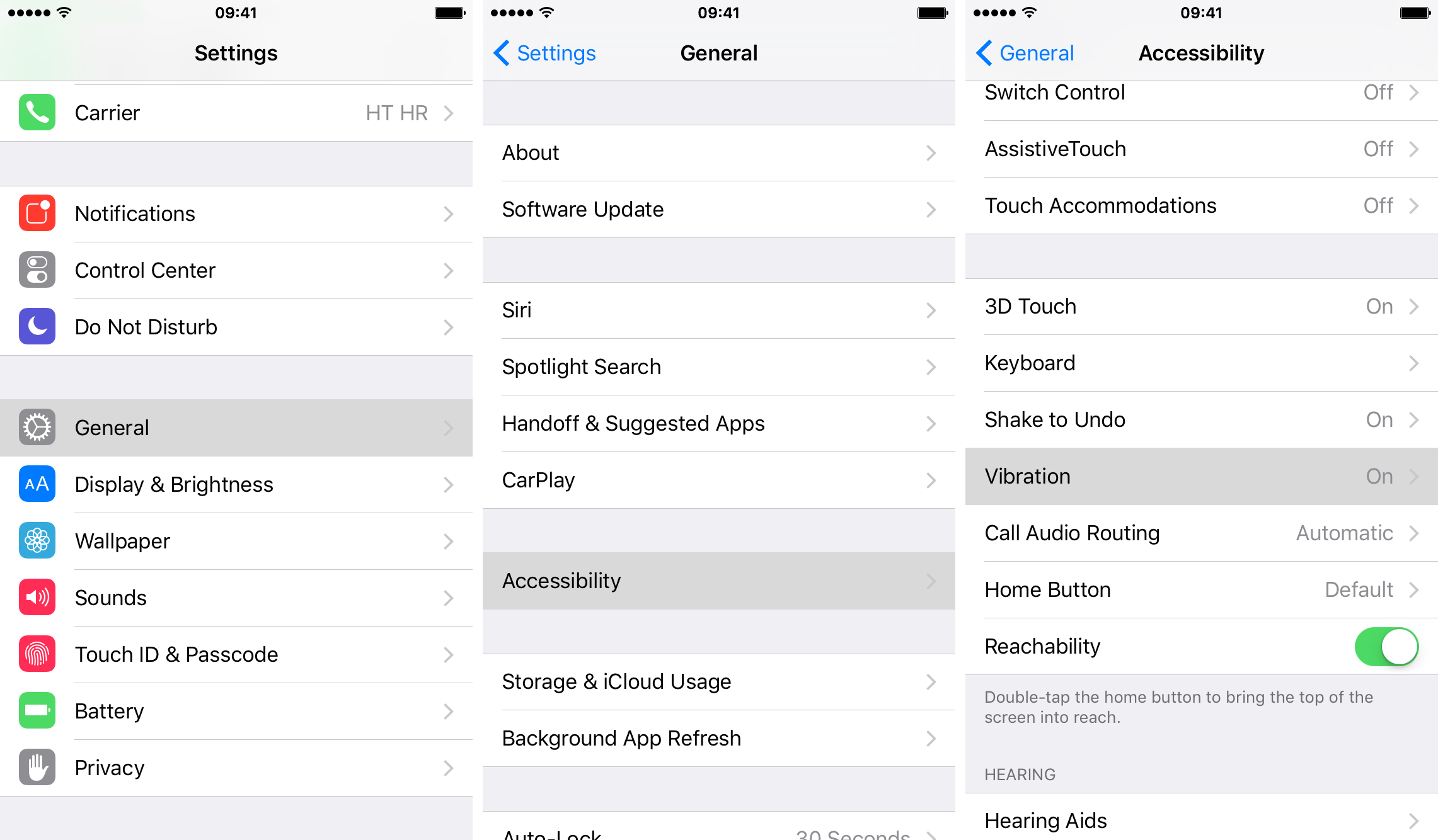 deactivate vibration iphone