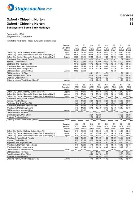 s3 bus times oxford