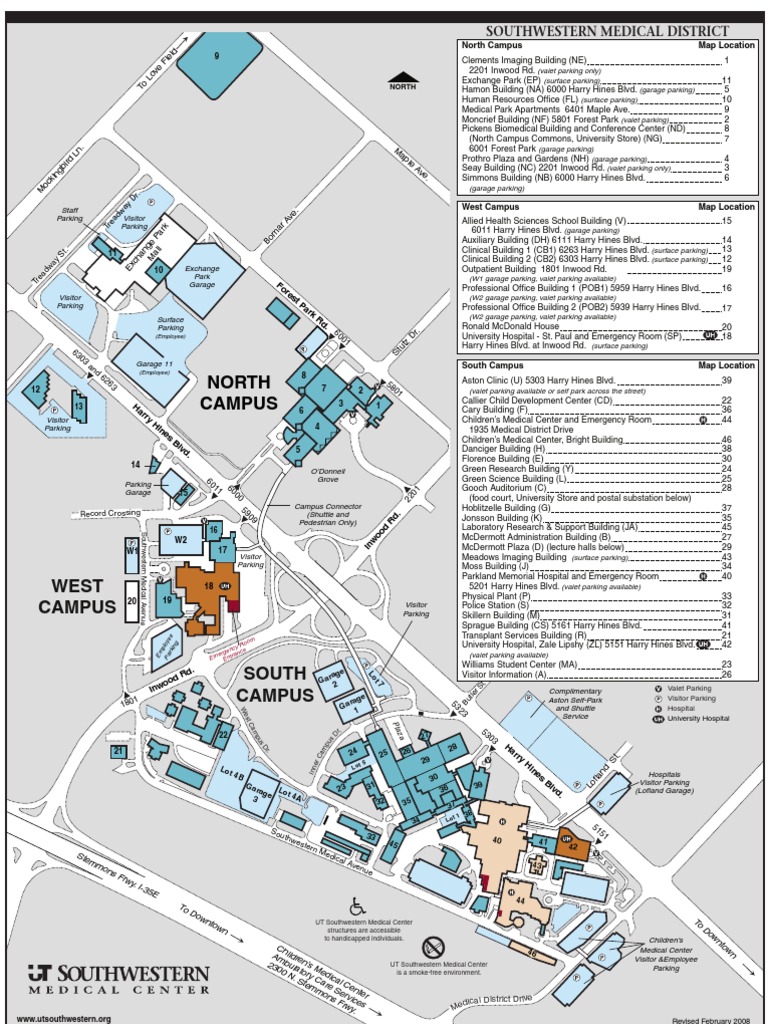 utsw parking map