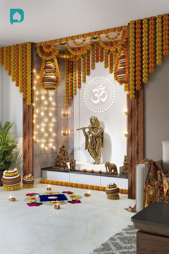 puja room decoration items