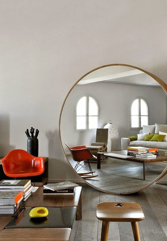 extra large round mirror 200cm