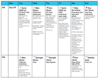 12 week 70.3 training plan