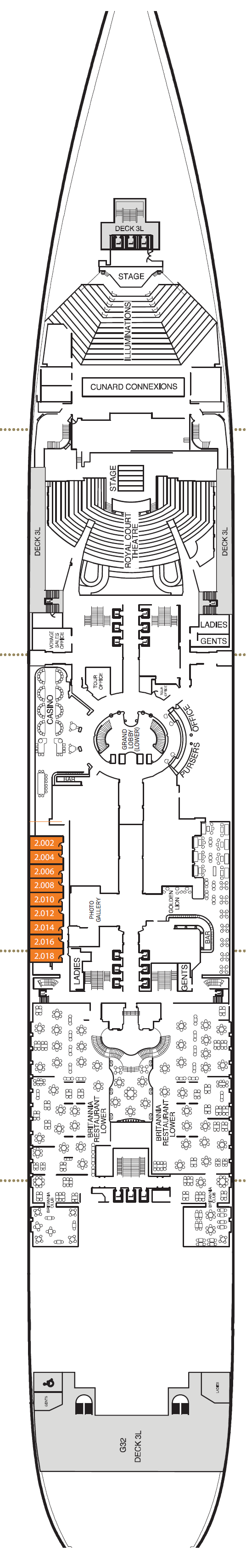 cunard deck plans queen mary 2