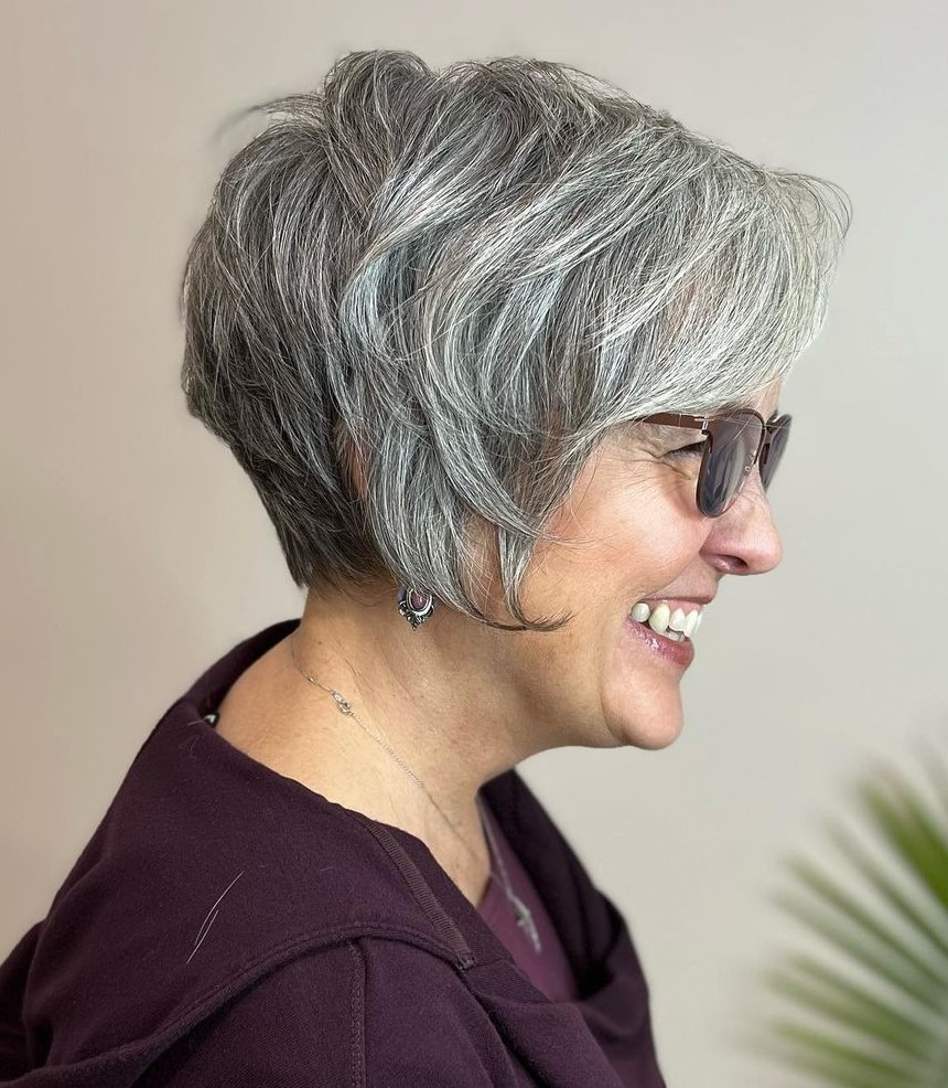short grey hairstyles over 50