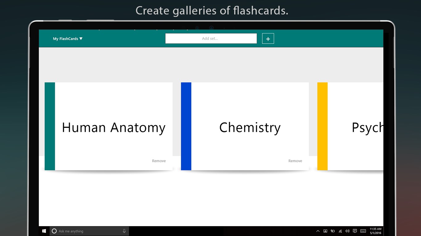 microsoft flashcards