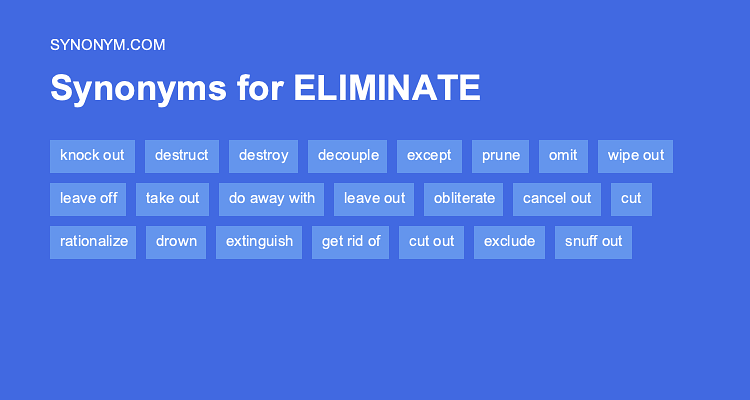 synonyms of eliminating