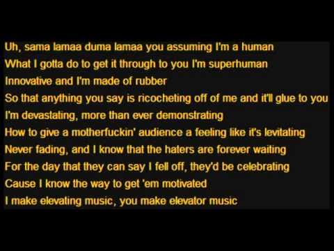 rap god lyrics fast part lyrics