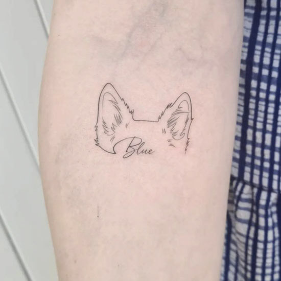 dog ear tattoo meaning