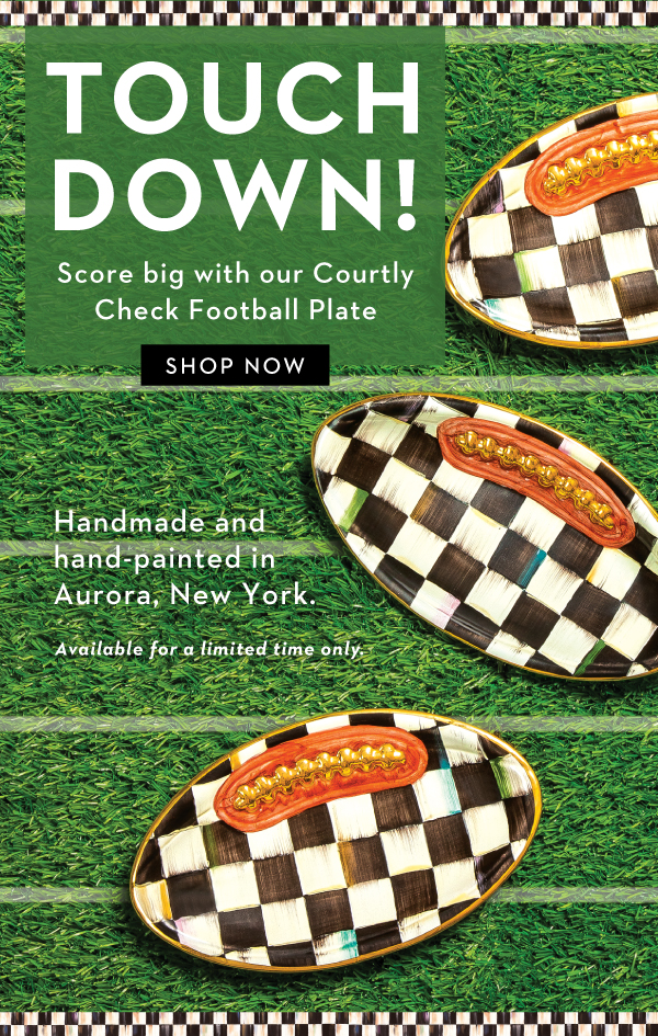 mackenzie childs football plate