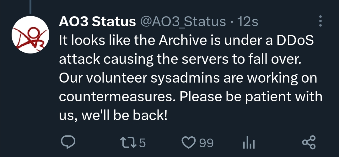 ao3 ddos