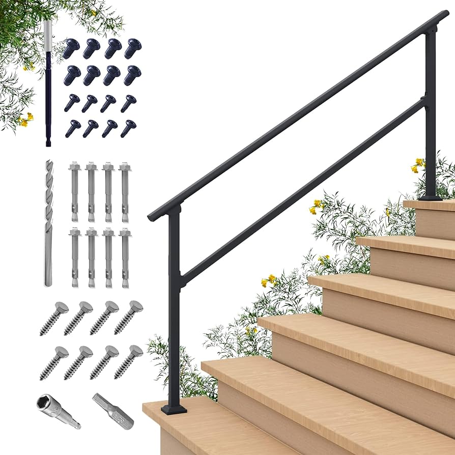 outdoor steps and railings