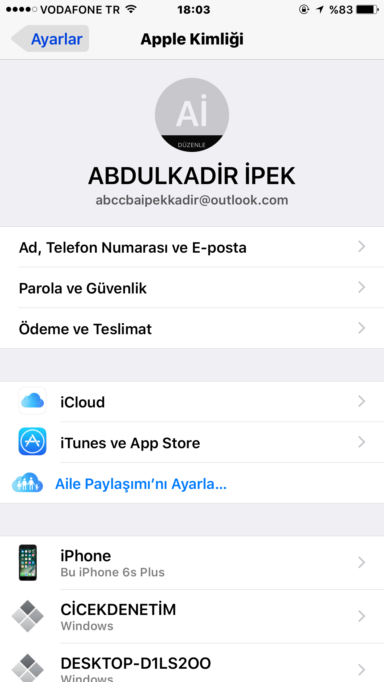 iphone 6 10.3 3 geri yükleme