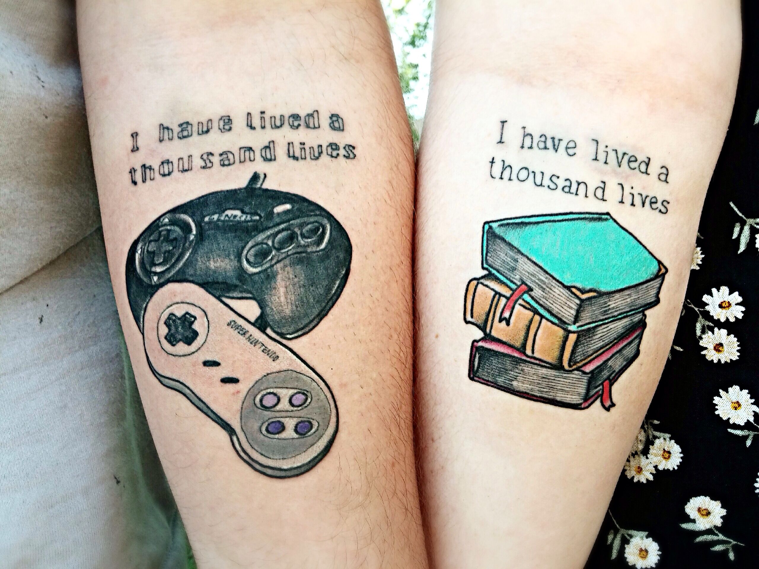 gaming couple tattoos