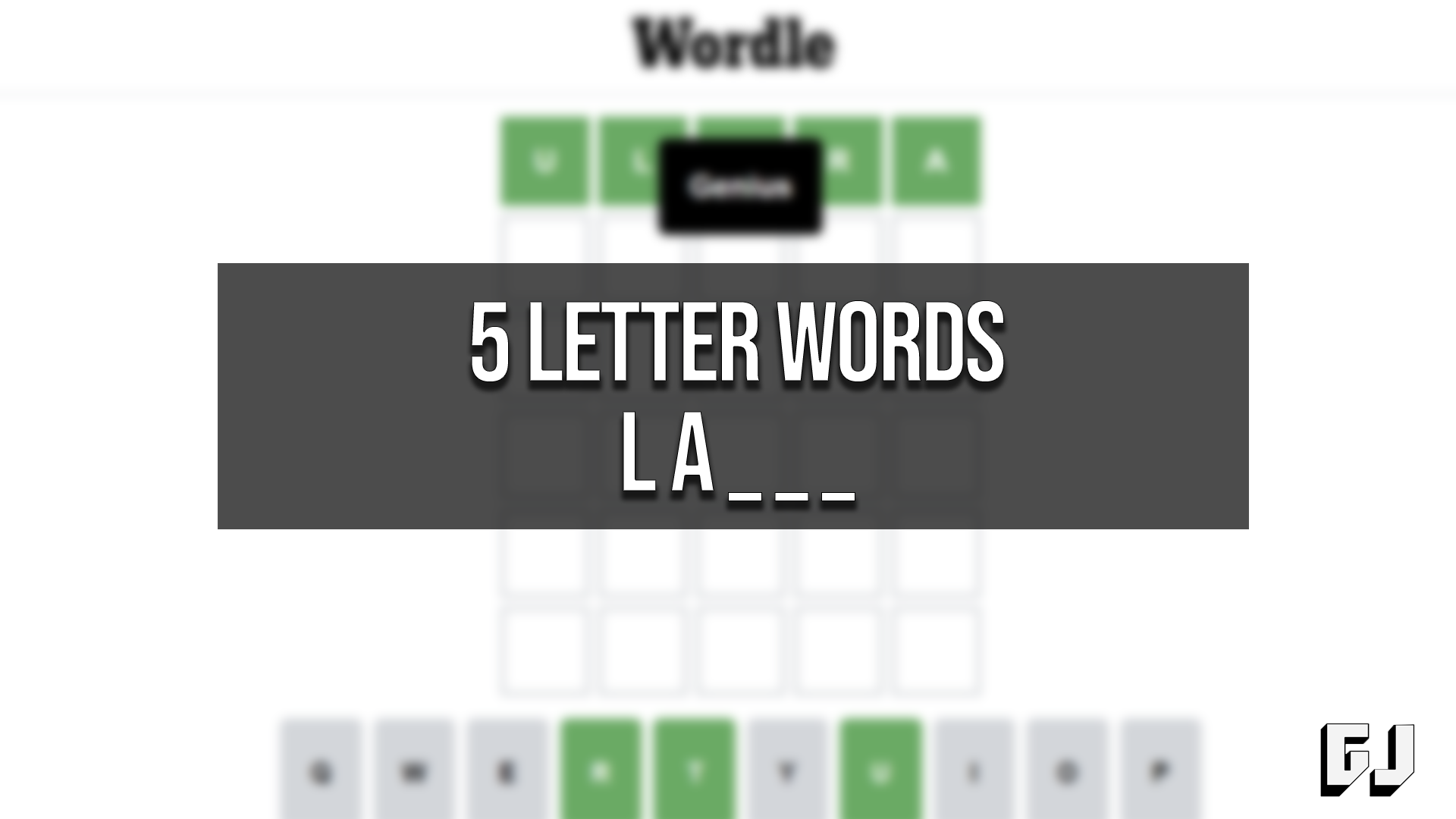 five letter words start with la