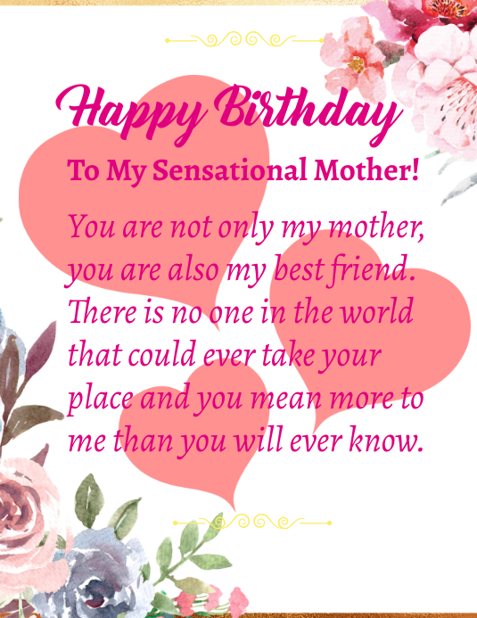 emotional happy birthday mom letter