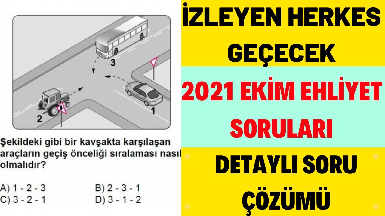 2021 ehliyet soruları