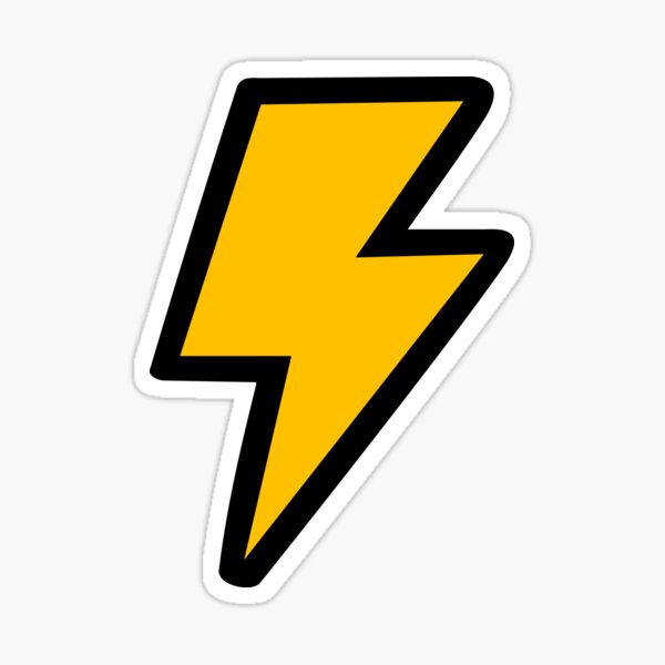 cartoon lightning bolt