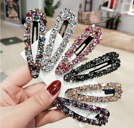 rhinestone hair clips