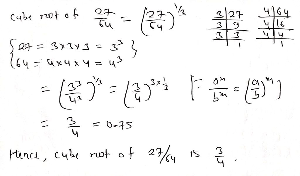 cubed root of 27