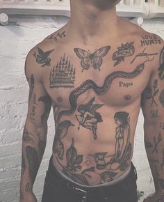tatuajes hombre abdomen