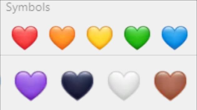 what the color hearts mean