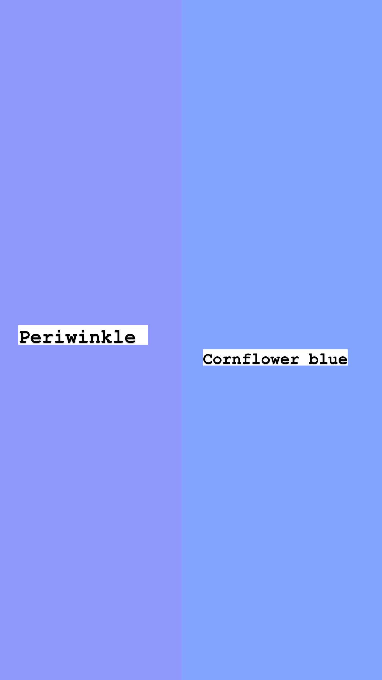 periwinkle vs cornflower blue