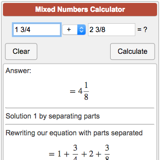 estimating fractions calculator