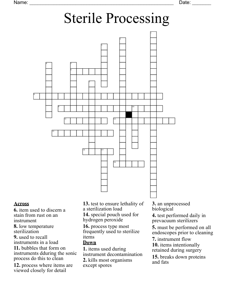 make sterile crossword clue