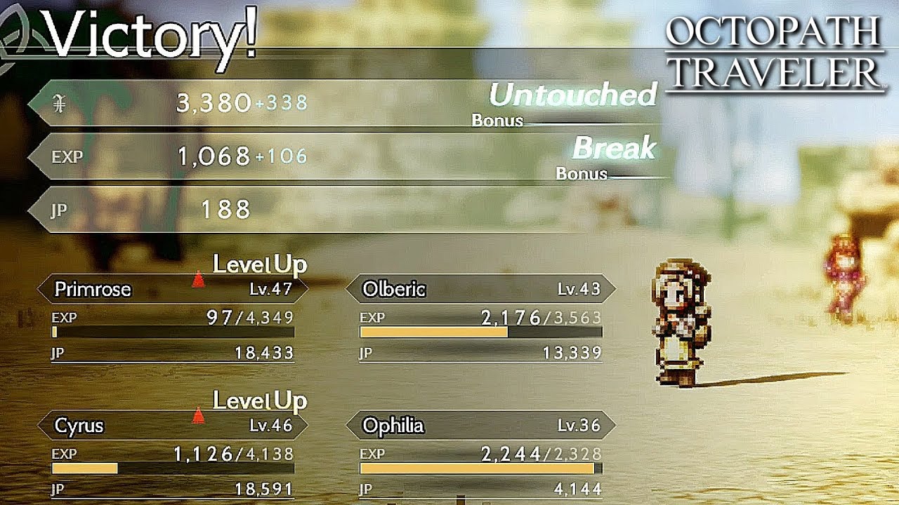 octopath traveler how to level up fast